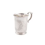 A mid-19th century German silver christening mug, Hamburg circa 1850 by Brahmfeld & Gutruf (est.