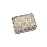 A George III sterling silver gilt cast snuff box, London 1809 by Joseph Ash I