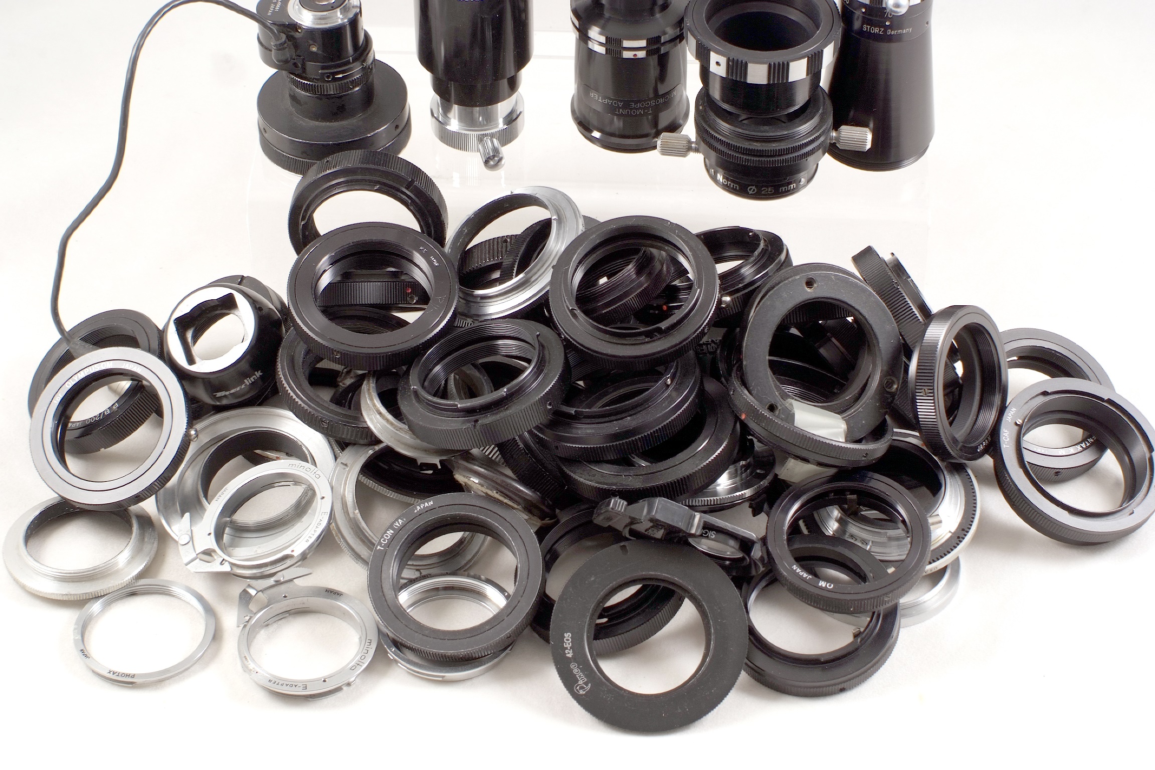 Large Quantity of Lens Mounts, Plus Microscope and Other Adaptors. - Image 2 of 3