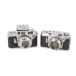 A Pair of Konica III & IIIA Rangefinder Cameras