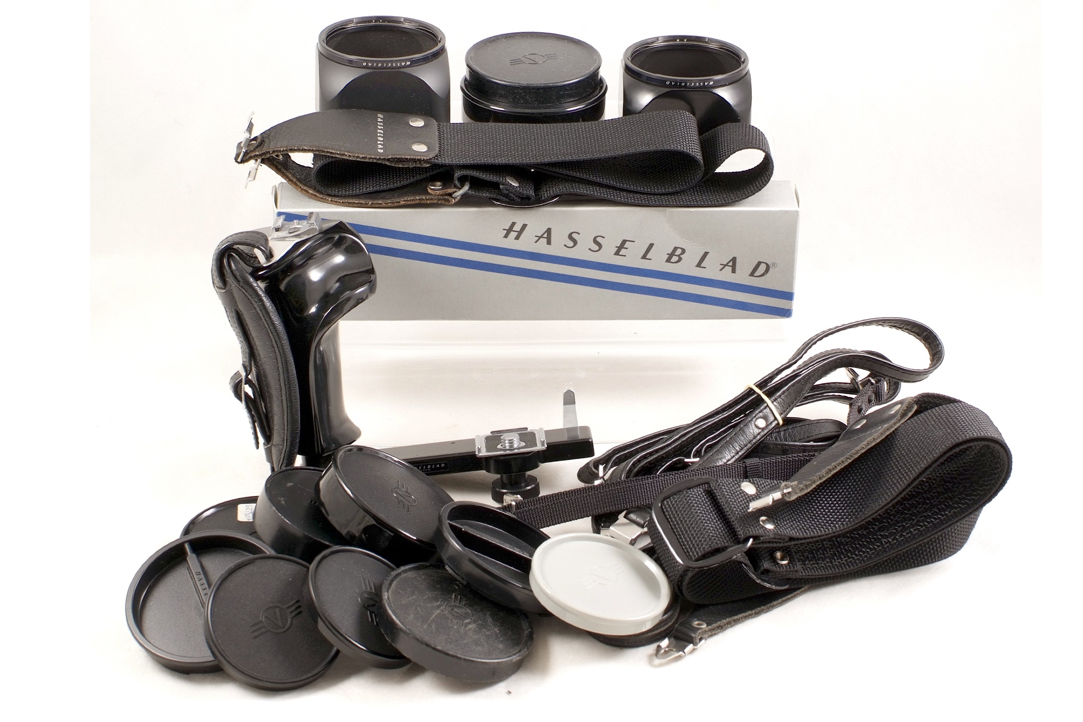 Hasselblad Items inc Hoods, Pistol Grip, Straps, Caps etc.