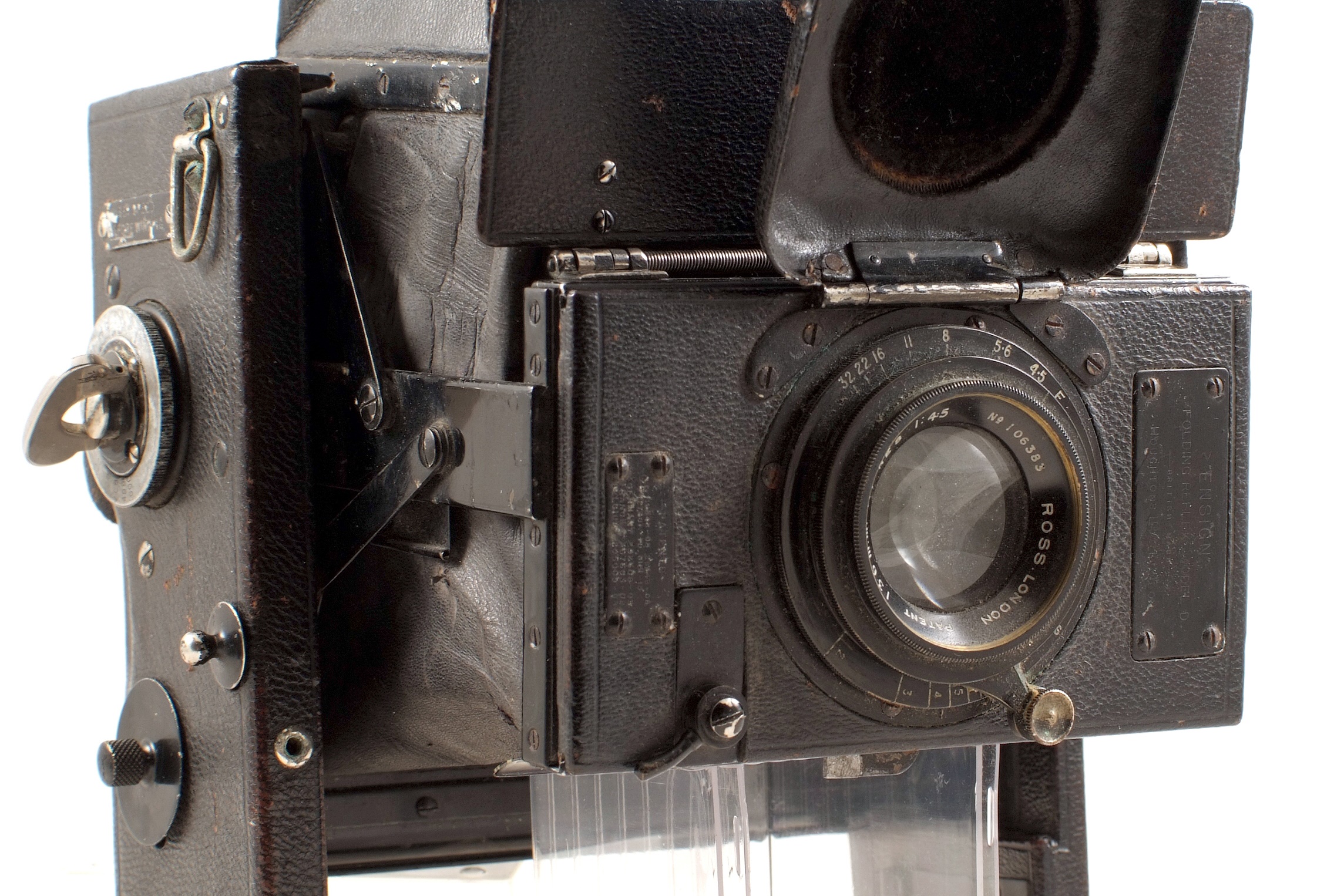 Ensign Folding Reflex Model 0 Plate Camera with Ross Xpres Lens. - Bild 3 aus 3