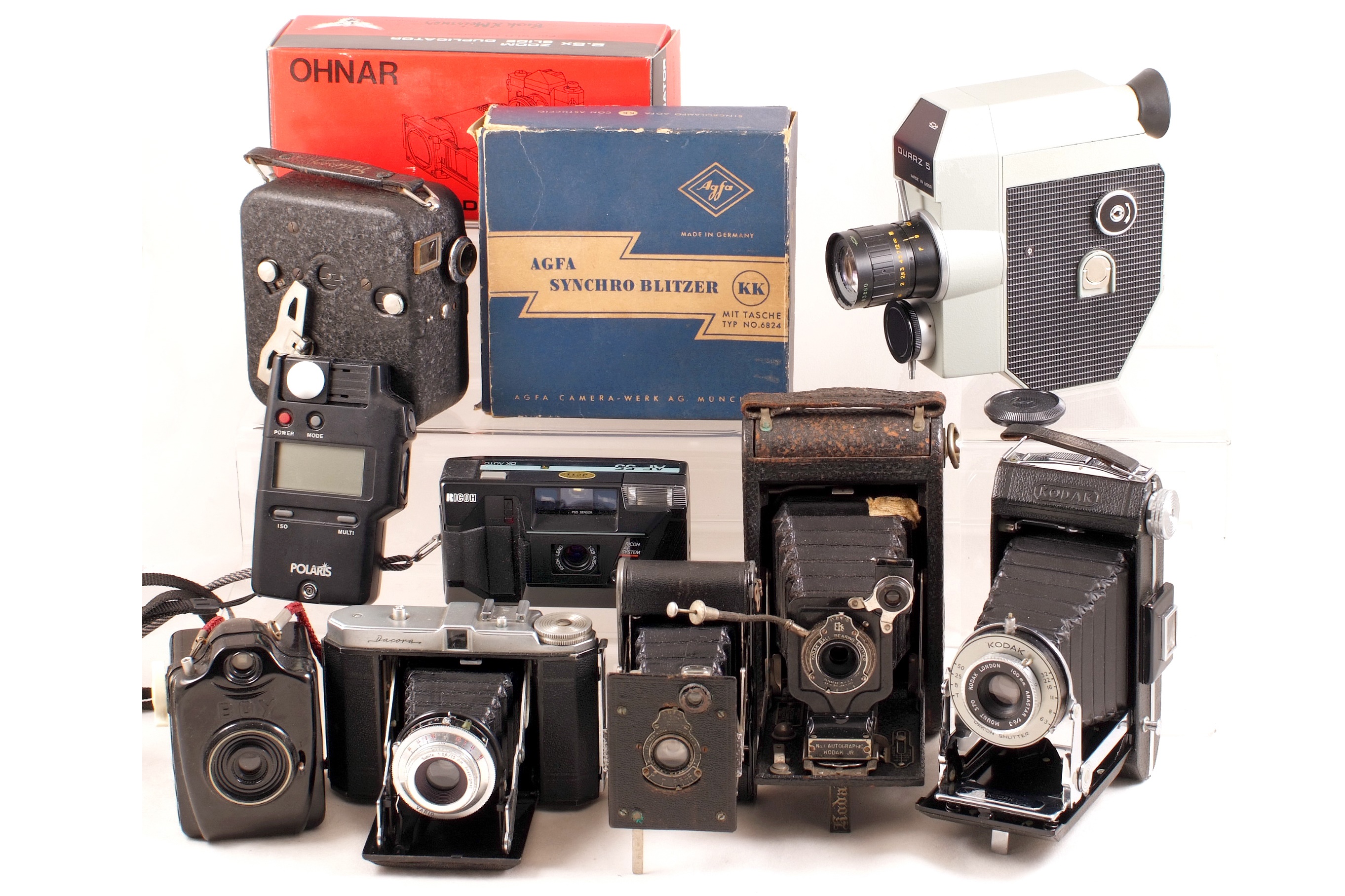 Collectors End lot inc Working Flash Meter, Kodak Folders etc.