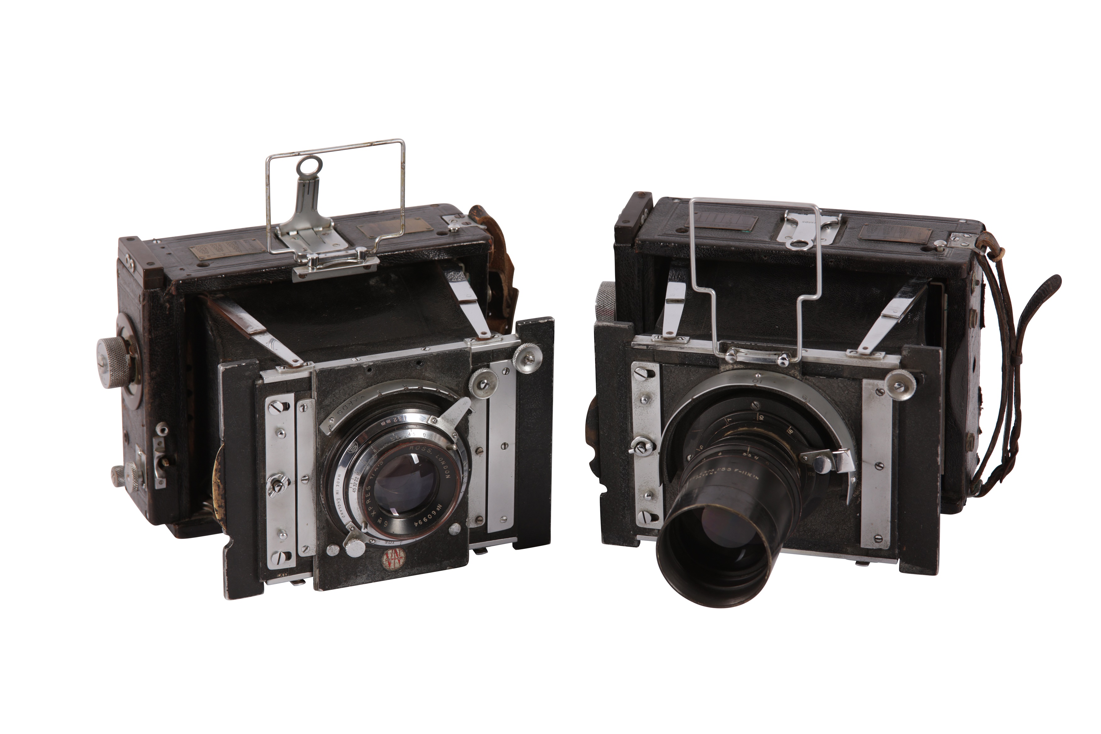 A Pair of Van Neck Strut Folding 5x4 Press Camera