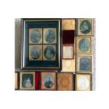 Mixed Group of Eleven Ambrotypes & Daguerreotypes, inc a Beard Case.