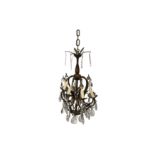 A FRENCH BRONZE CHANDELIER