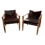 A PAIR OF ROORKHEE STYLE SAFARI CHAIRS