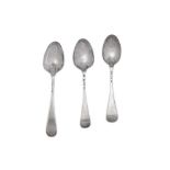 A mixed group of George II/III sterling silver tablespoons