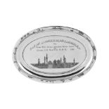 An early 20th century Iraqi silver and niello tray, Basra dated 1928 signed Baghdad Onaisi (Onaisi A