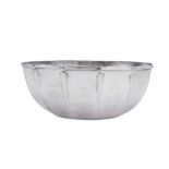 A late 20th century Italian 800 standard silver bowl, Padova maker numeral 372