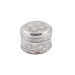 An early 18th century Dutch or German silver powder or spice box, circa 1730 by G.G (unascribed)