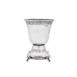 An early 20th century German historismus sterling silver goblet, Hanau by Neresheimer, import marks