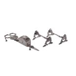 A pair of George IV sterling silver wick trimmers or snuffers, London 1818 by Rebecca Emes and Edwar