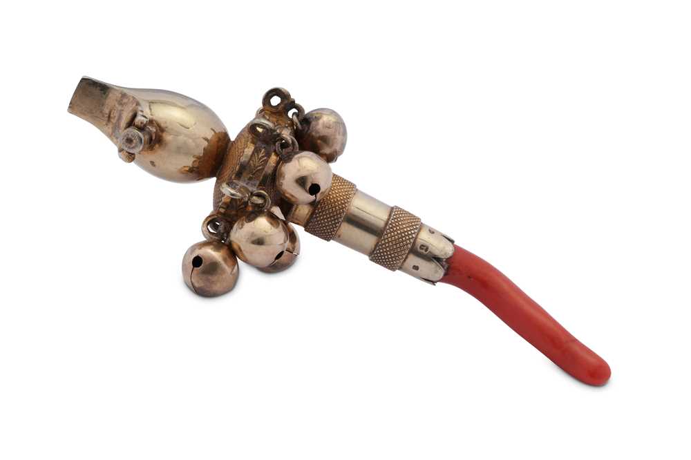 A George III sterling silver gilt baby’s rattle, Birmingham 1810 by Matthew Linwood - Image 3 of 4