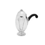 A George VI modernist sterling silver coffee pot, London 1947, marked for the Central School of Arts