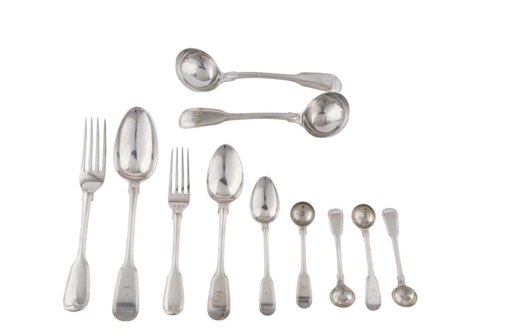 A George IV/ William IV sterling silver table service of flatware / canteen, London 1824/25/27/31 by - Image 3 of 3
