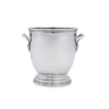 A late 20th century Italian 800 standard silver bottle or wine cooler, Treviso by Angelo Schiavon (r
