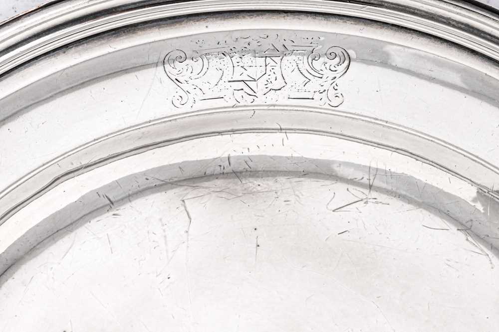 Mildmay Service – An important pair of George I Britannia Standard silver dinner plates, London 1725 - Image 14 of 16