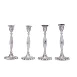 A matched set of Elizabeth II sterling silver candlesticks, London 1965 and Birmingham 1970 by A Tai