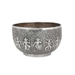 A large documentary late 19th century Anglo – Indian unmarked silver bowl, Poona circa 1880