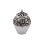 A late 19th century Anglo – Indian silver pepper pot, Cutch, Bhuj, circa 1880 by Oomersi Mawji (acti