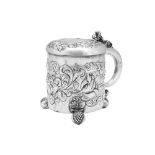 A late 17th century Norwegian unmarked silver peg tankard, probably Bergen circa 1680
