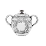 A Nicholas II Russian 84 zolotnik (875 standard) silver covered sugar bowl, Moscow circa 1895 by Pyt