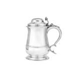 A George II sterling silver quart tankard, London 1750 by Richard Gurney and Thomas Cook (reg. 19th