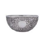 An early 20th century Chinese export silver ‘money’ bowl, Canton circa 1910 retailed by Wang Hing