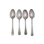 A mixed group of George II / III sterling silver tablespoons