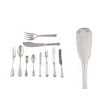 An early 20th century German 800 standard silver table service of flatware / canteen, Bremen-Hemelin