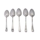 A group of George III sterling silver tablespoons by Hester Bateman