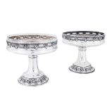 A pair of early 20th century German 800 standard silver pedestal fruit bowls, Breman circa 1910 by B