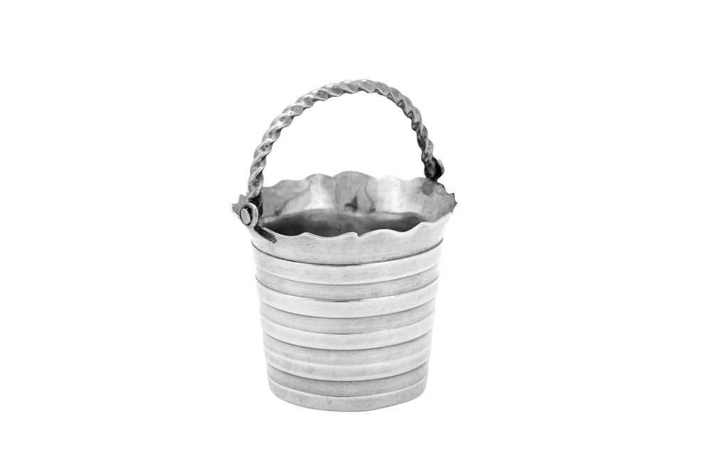 A George II sterling silver cream pail, London 1751 by George Campar (reg. 7th Nov 1749)