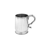 A George I sterling silver half quart mug, London 1726 by Humphrey Payne