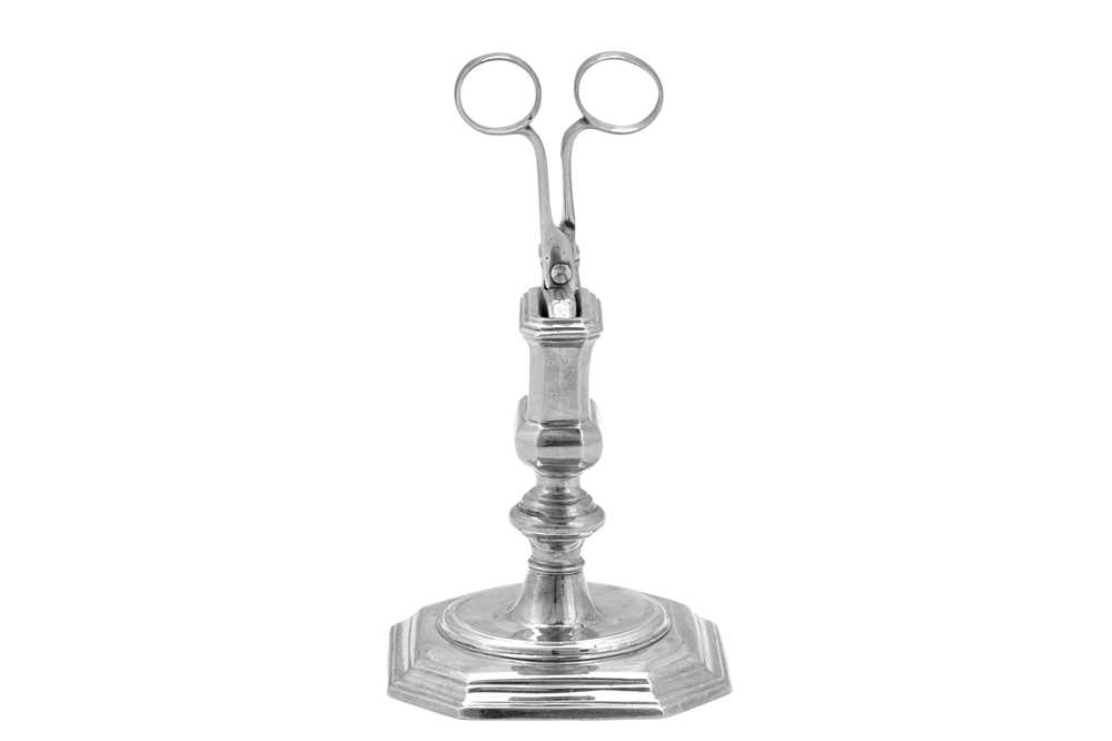 Welsh Interest - A George I sterling silver snuffers and stand, London 1724 by Matthew Cooper (this - Image 2 of 5