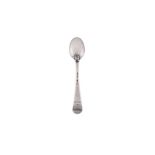 A late George II provincial silver snuff spoon, Newcastle circa 1760 by John Kirkup (active 1753-177