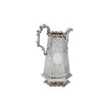 A Victorian sterling silver milk jug, London 1847 by John and George Angell