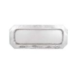 A late 20th century Italian 800 standard silver sandwich or hors d'oeuvres tray, Firenze by Lavorato