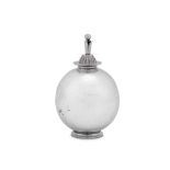 A mid-20th century Danish silver scent bottle / perfume flask, Copenhagen circa 1950 mark of Georg J