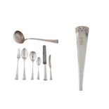 An early 20th century German 800 standard silver part-table service of flatware / canteen, Berlin ci