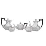 A George V sterling silver five – piece tea and coffee service, Sheffield 1926 by Emile Viner