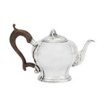 A mid-18th century Dutch silver teapot, Amsterdam 1752 by Matthijs Crayenschot (1714-96)