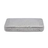 A late 19th century French 800 standard silver 'castle top' snuff box, Paris circa 1870 by Alfred-Ch