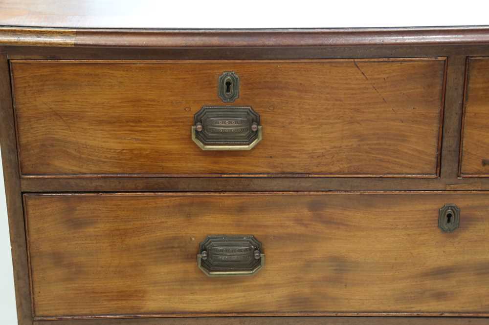 A GEORGE IV MAHOGANY CHEST - Image 5 of 5
