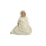 DOLLS: A SIMON AND HALBIG BISQUE HEADED DOLL, EARLY 20TH CENTURY