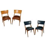 BENCHAIRS OF STOE, TWO PAIRS OF SIDE CHAIRS, CIRCA 1960S