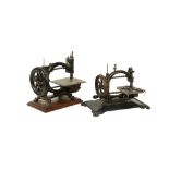 HABERDASHERY: AN ENGLISH TABLE MOUNTED SEWING MACHINE BY THE ROYAL SEWING MACHINE COMPANY LIMITED