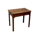 A GEORGE III MAHOGANY SIDE TABLE