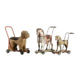 TOYS: TWO PAINTED CHILDREN’S RIDING TOYS, 20TH CENTURY